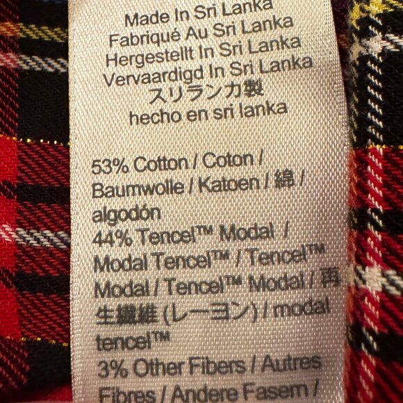 J. Crew Good Tidings Holiday Red Plaid Pajama Set Size Medium - Picture 8 of 11